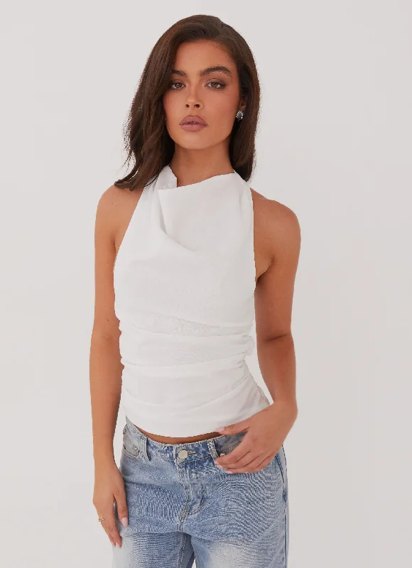 Limited Quantity Cloud Whisper Linen Top - White