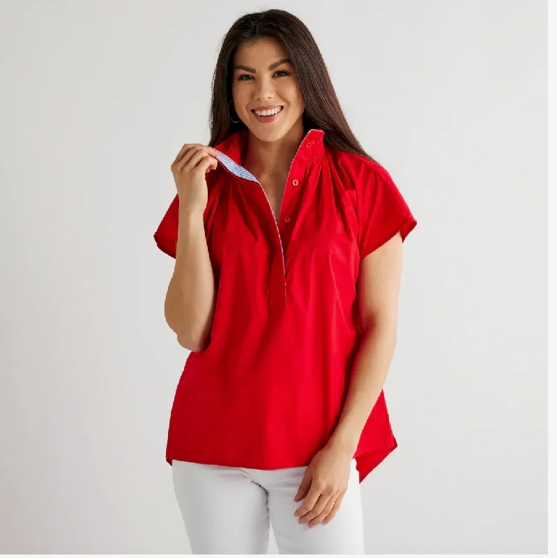 Fantastic Savings Caryn Lawn Emily Top RED
