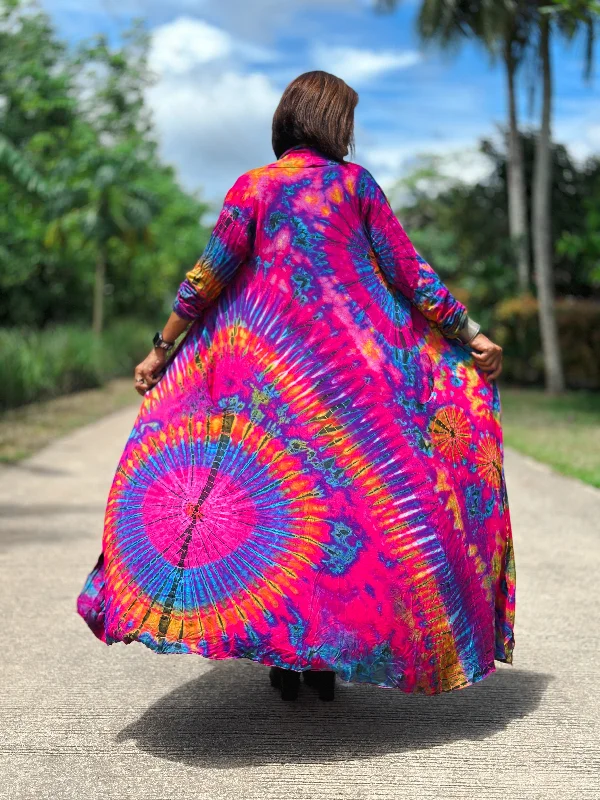 Best Bargains Hot Pink Tie Dye Robe