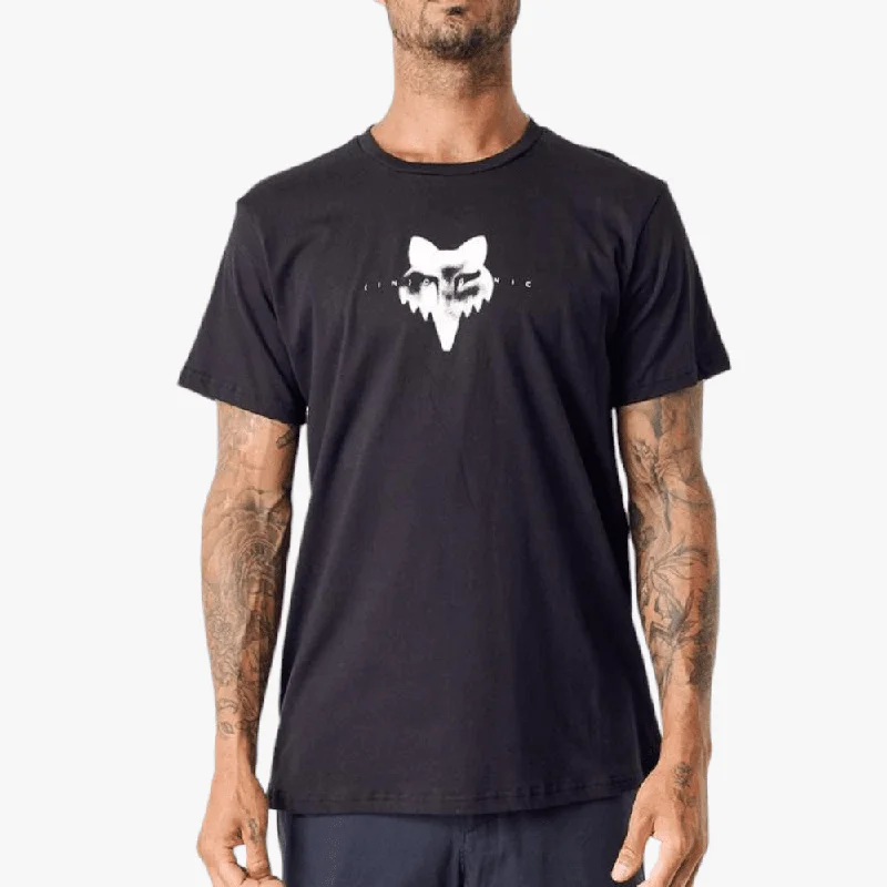 Bargain Blast Fox Mens Inoragnic Short Sleeve Tee Black