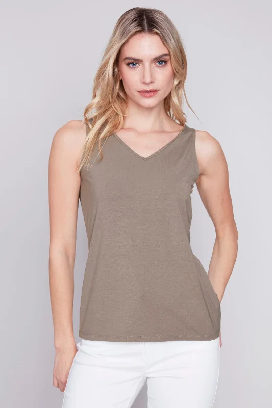 Hurry In Charlie B Reversible Bamboo Viscose Cami C1243APK-730A-375 Celadon