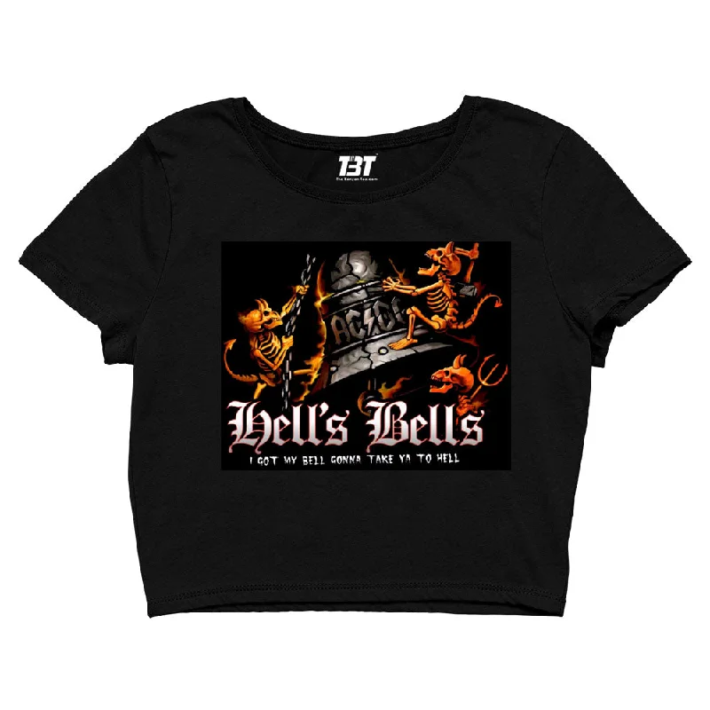 Bargain Prices AC/DC Crop Top - Hell's Bells