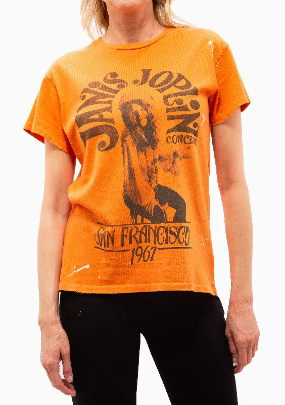 Weekend Discounts You Deserve Janis Joplin Crew Tee | Orange Crush