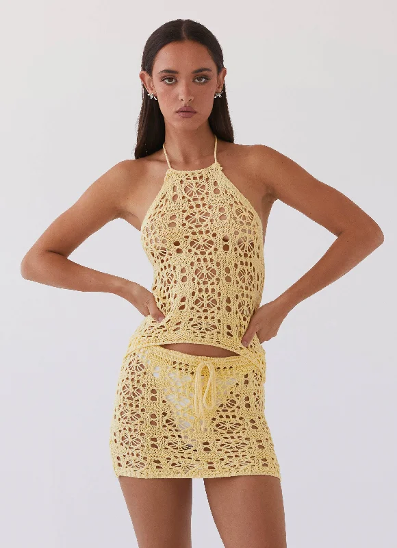 Seasonal Sale Free Mind Crochet Top - Marigold