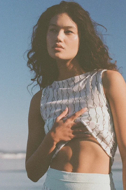 Don't Miss Shell Rouched Knit Top