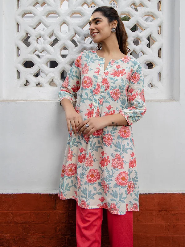 Best Seller Women Cream Cotton Tunic