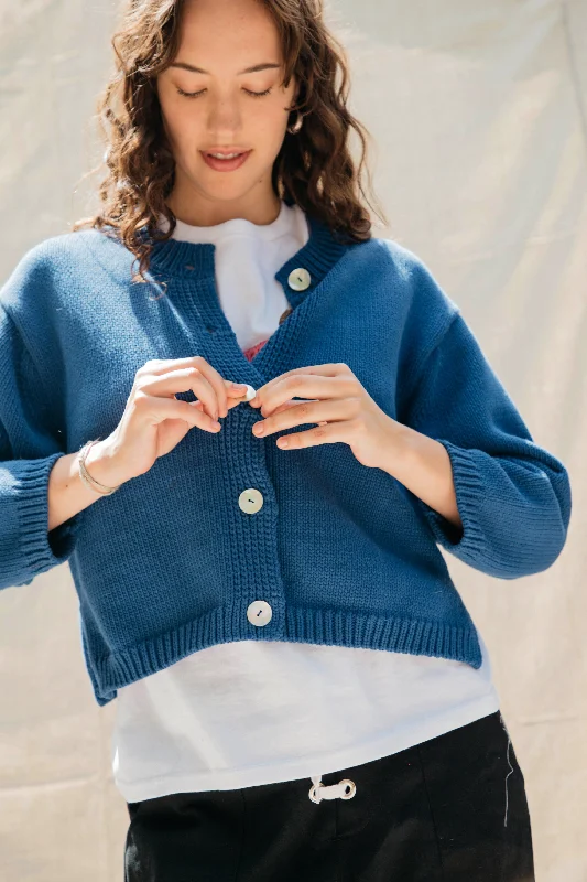 Exclusive Savings Shipley Cotton Cardigan - Cobalt
