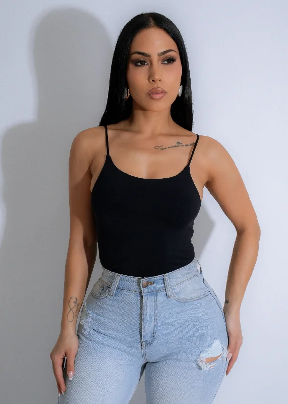 Customer Appreciation Sale Simplicity Charm Crop Top Black