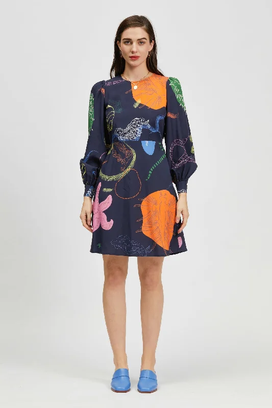 Closeout Sale Bom Dress Vida Marinha Print