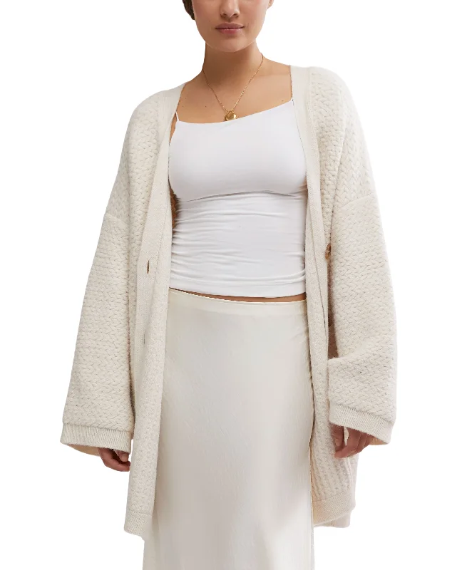 Weekend Specials to Celebrate Herringbone Stitch Kimono in Ivory