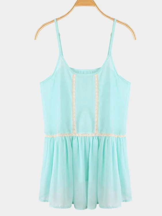 Blowout Sale Custom Lace Sleeveless Light Green Camis