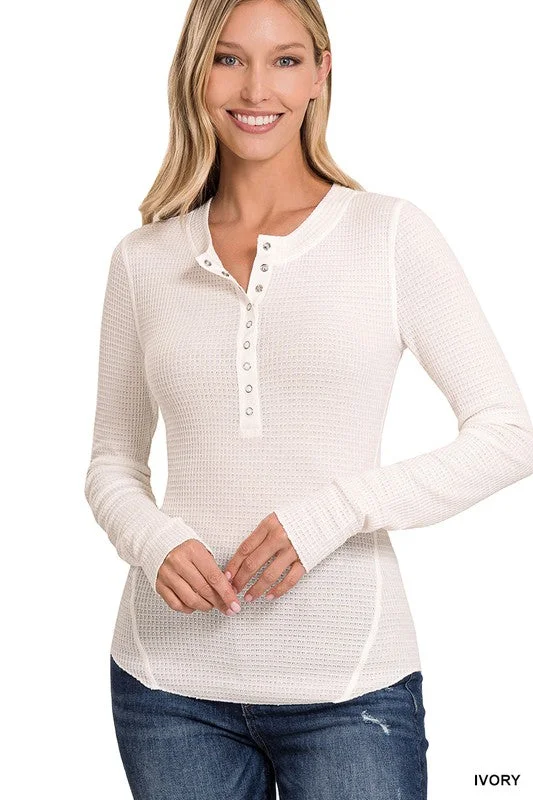 Exclusive Savings BABY WAFFLE SNAP BUTTON SWEATER