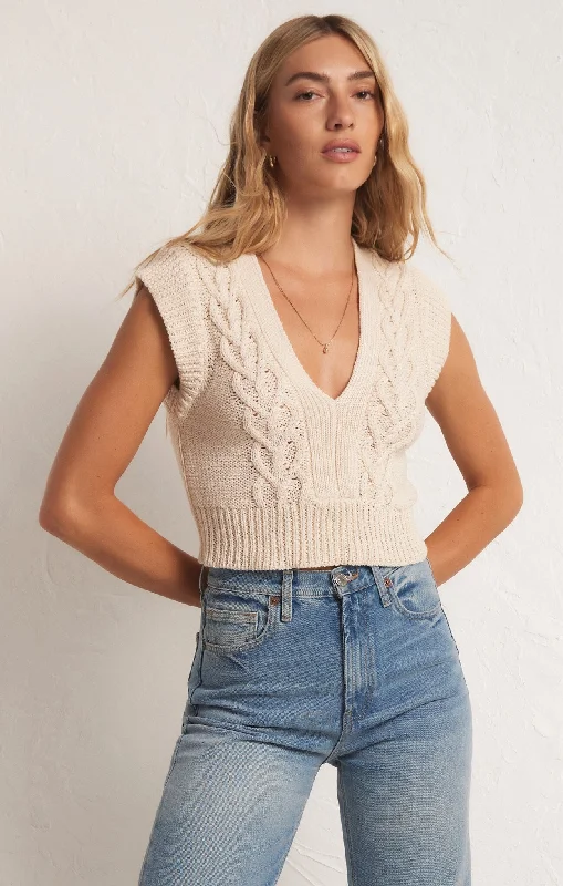 Bargain Prices Z Supply Roped In Sweater Vest - SANDSTONE