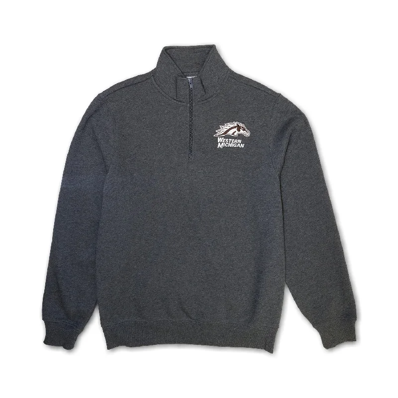 Limited Offer Western Michigan 1/4 Zip Pullover Sweatshirt