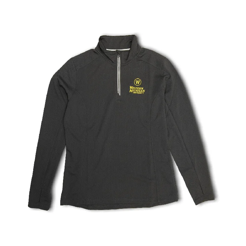 Low Cost Ladies Western Michigan Textured 1/4-Zip