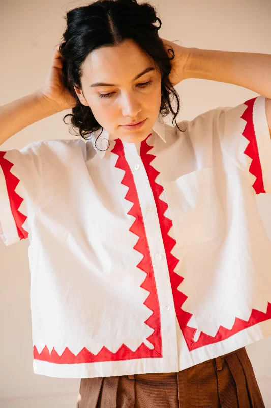 Year-End Deals Corso Buttondown - Ivory/Poppy