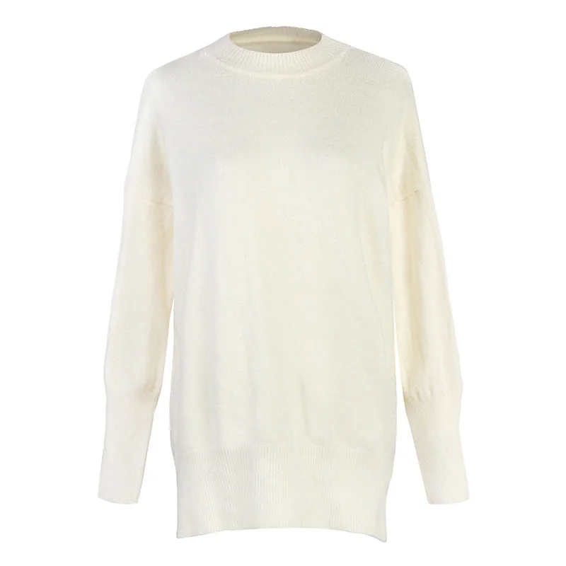 New Deal Crew Neck Wholesale Plain Women Sweater