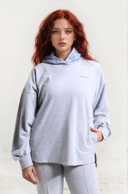 Extra Savings Heather Gray Oversized Hoodie