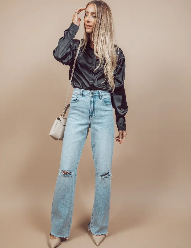 Shop the Weekend Away Sonya Satin Button Down