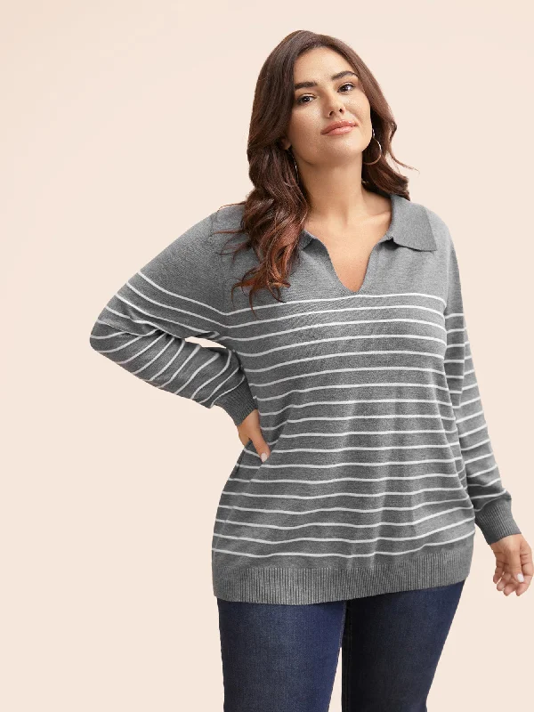Online Deal Supersoft Essentials Striped Knit Pullover