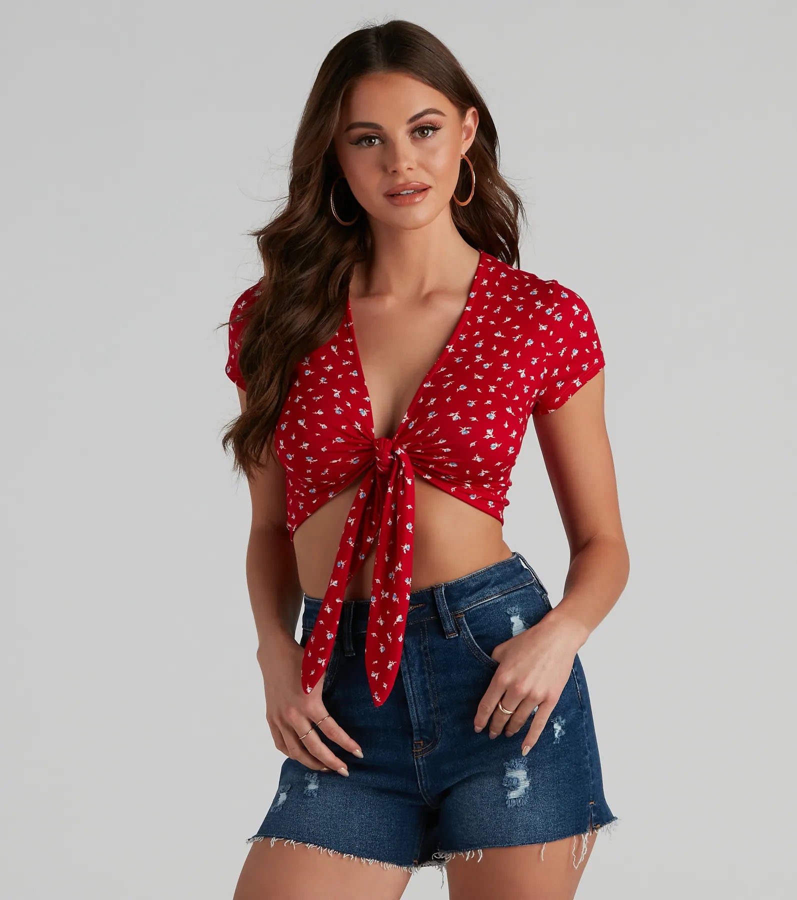 Price Reduction Best Buds Tie-Front Top