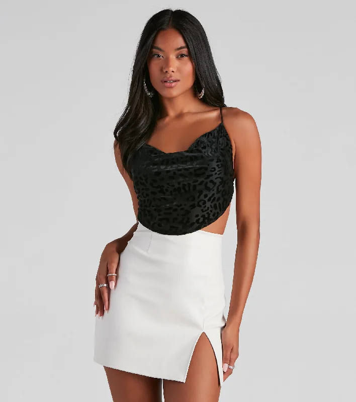 Midnight Sale Prowlin' Leopard Strappy Crop Top