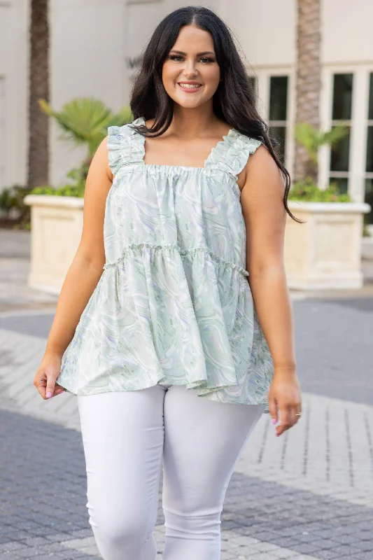 Super Sale Cool It Now Top, Seafoam
