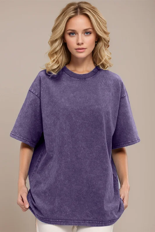 Members Only Basic Bae Round Neck Half Sleeve T-Shirt