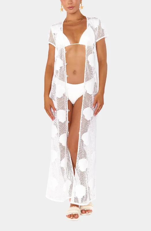 Flash Sale Show Me Your MuMu Salerno Midi Coverup SEASHELL MESH