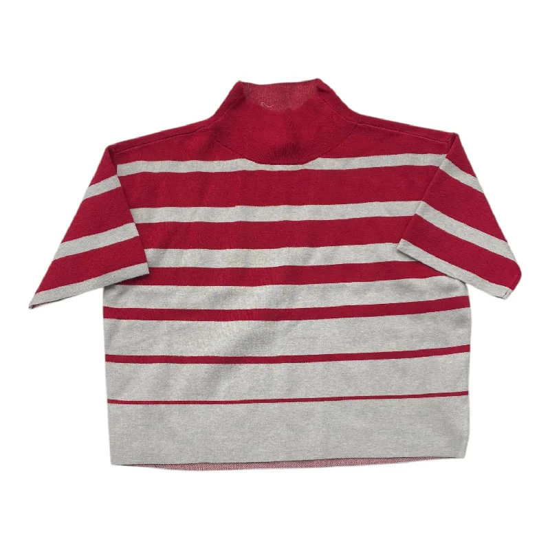 Closeout Deal Top Short Sleeve By Maeve In Striped Pattern, Size: S
