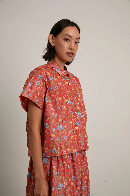 Best Bargains Corso Buttondown - Red Flower