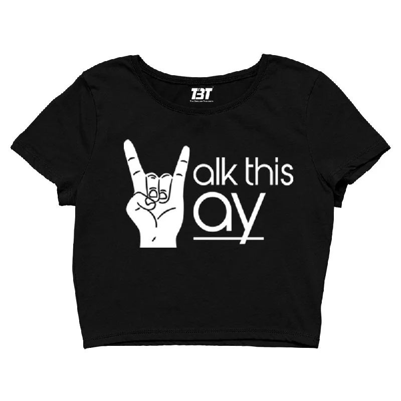 Hurry In Aerosmith Crop Top - Walk This Way