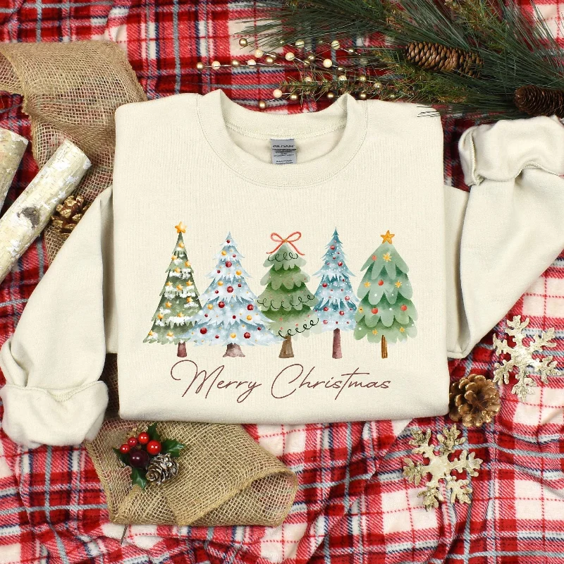 Weekend Deal Christmas Trees Graphic Sweatshirt