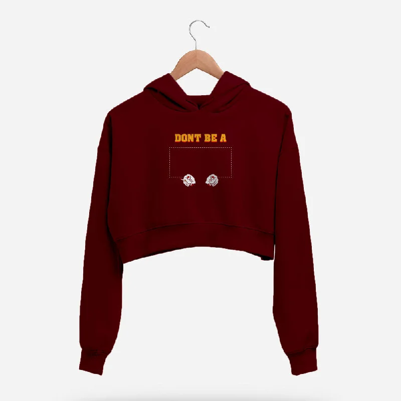 Discount Extravaganza Don't Be A Square Pulp Fiction Crop Hoodie