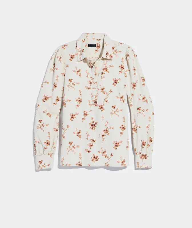 Weekend Deals to Make You Smile Popover Shirt in Sienna