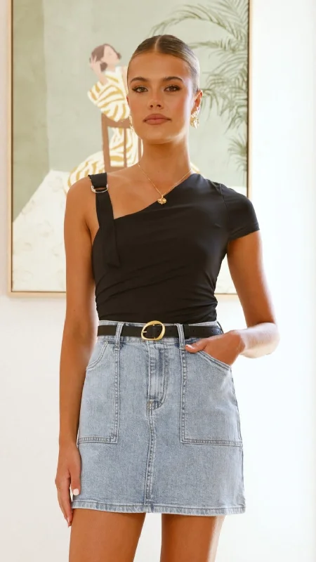 Midnight Madness Bella Strap Tee - Black