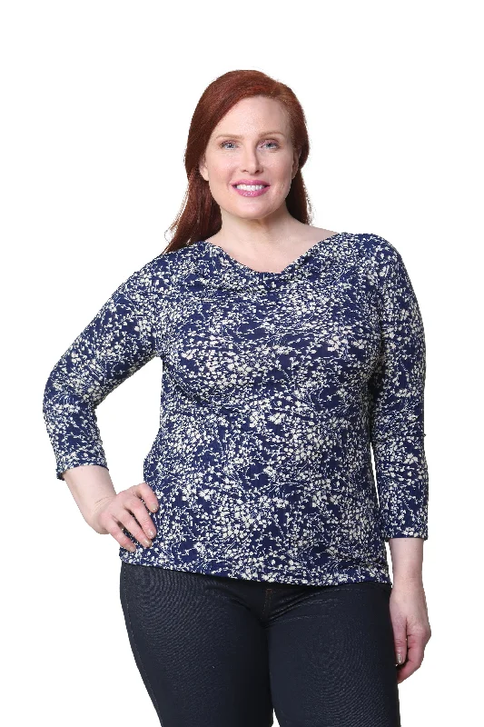 Weekend Sale: Don't Miss Out Plus Size La Cera Lucerne Floral Cowl Neck Top