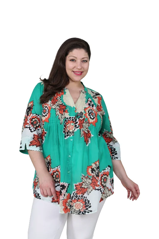 Unmissable Sale Plus Size Pop Art Floral Release Print Tunic