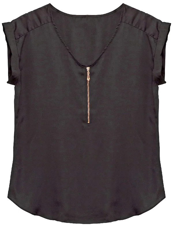 Price Blitz Lightweight Zipper Front Sleeveless Blouse