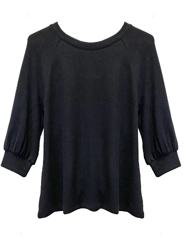Steals and Deals Loose Fit Top With Back Tie Detail