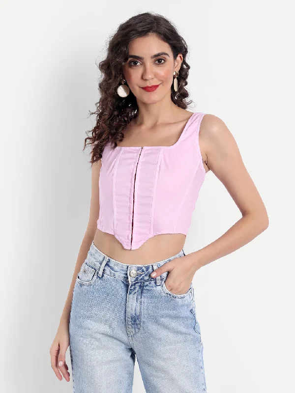 Don't Miss Shea Pink corset top