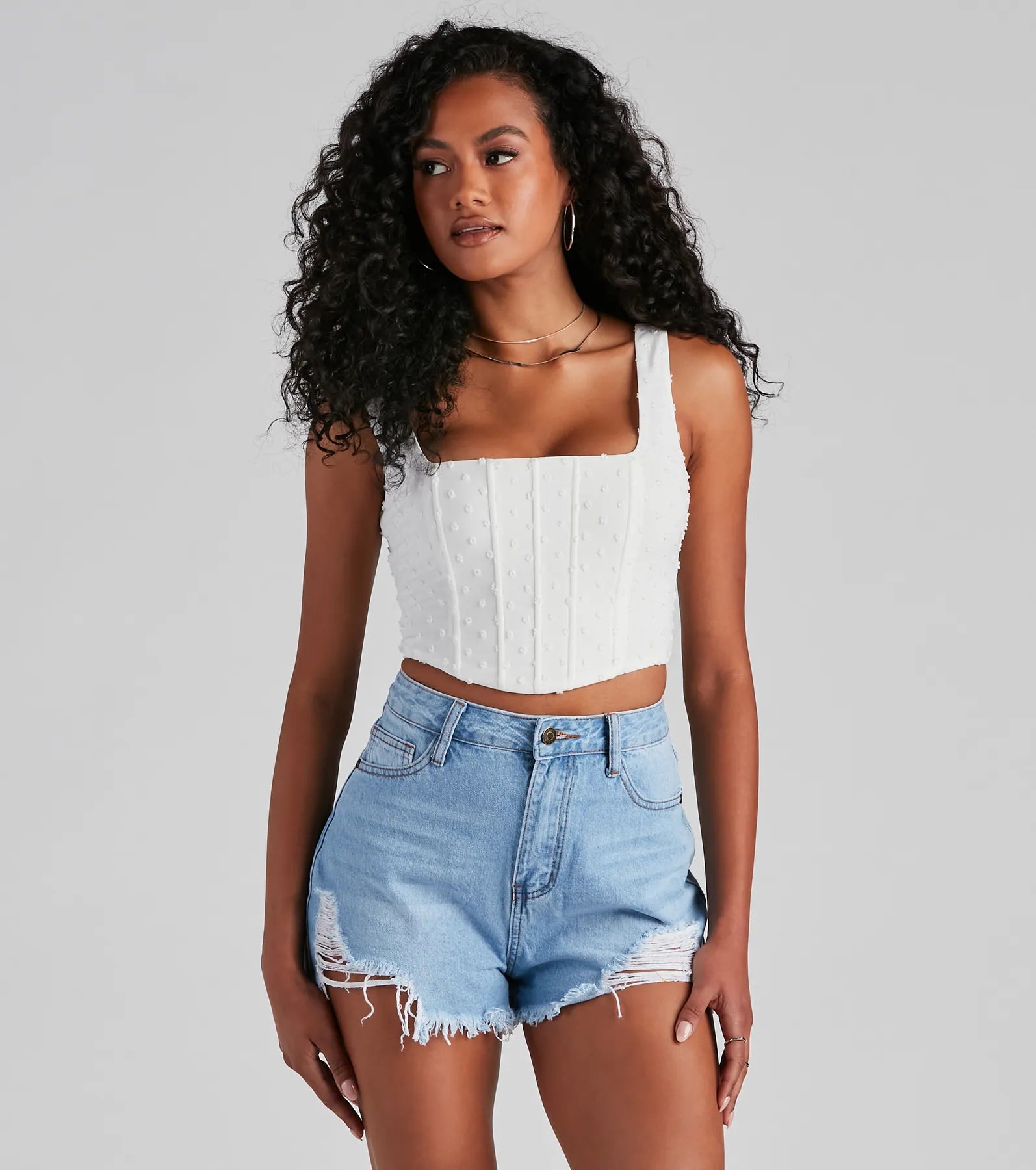 Discount Mania Style On Top Swiss Dot Corset