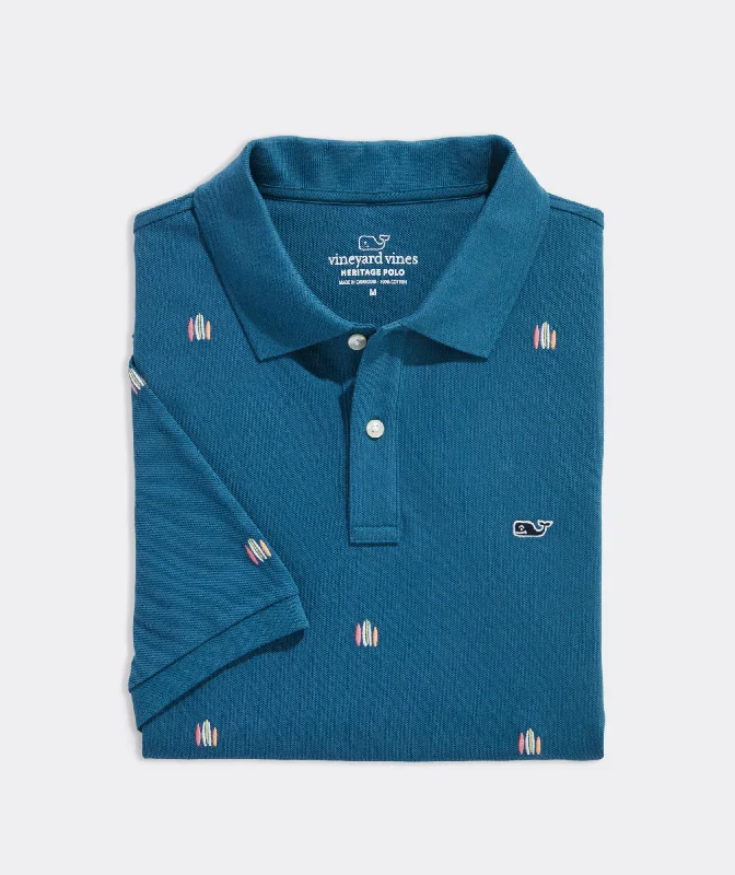 Super Sale Novelty Embroidered Heritage Pique Polo