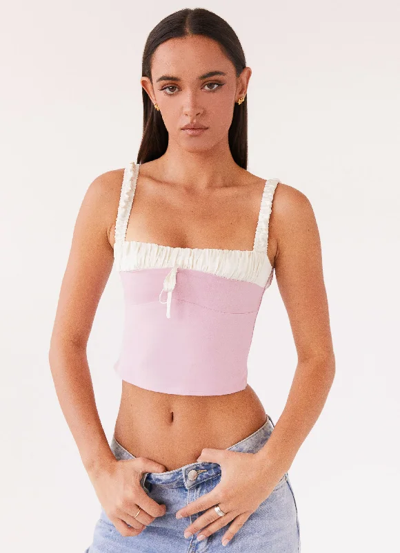 Can't Beat Ryder Bustier Top - Pink