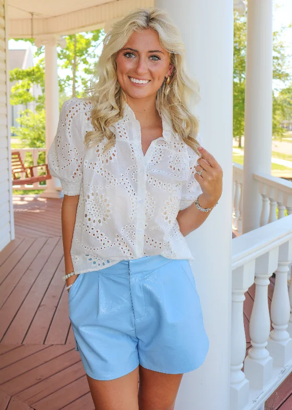 Weekend Specials Just for You Rylee Eyelet Top