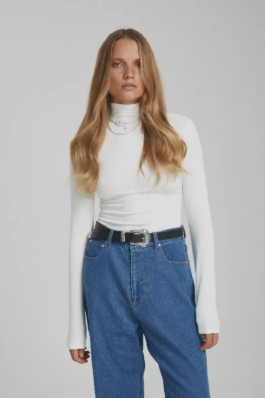 TIME-Limited Offer Ruched Skivvy - White