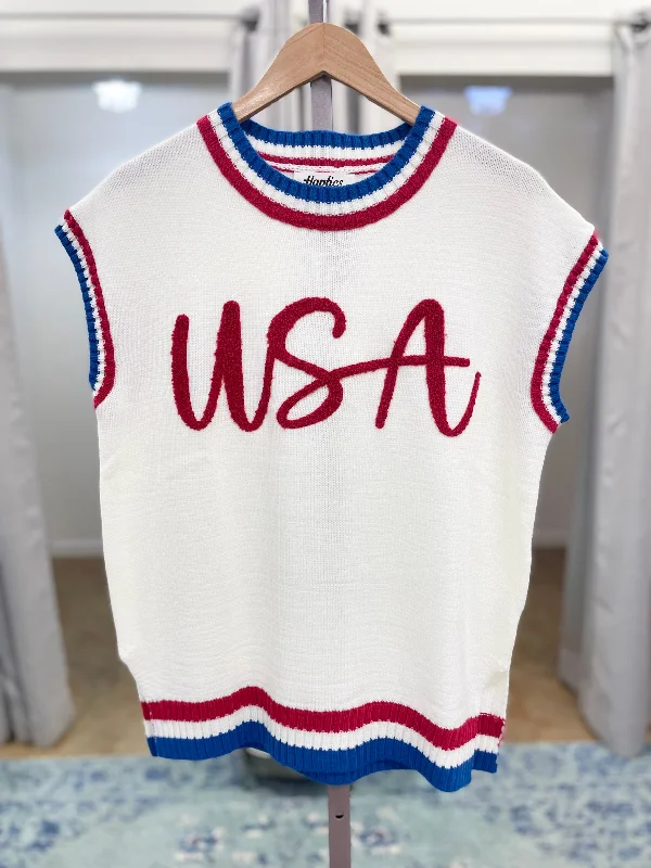 Unbeatable Prices USA Sleeveless Sweater Top