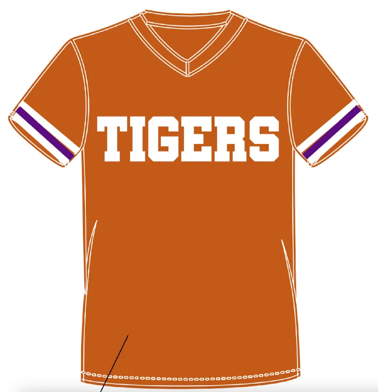 Unbeatable Deal Sparkle City TIGERS Jersey Tee - ORANGE