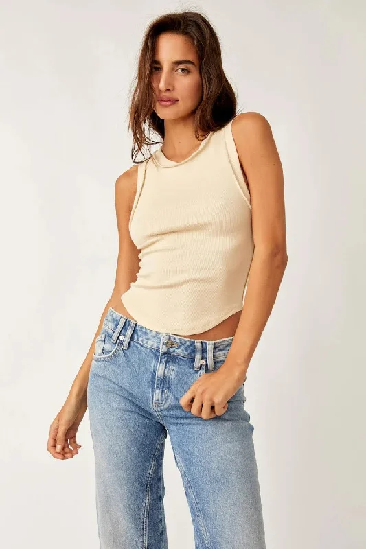 Special Discount Free People Kate Tee - BLEACHED SAND