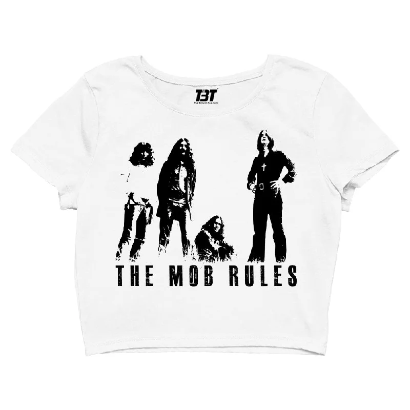 Special Price Black Sabbath Crop Top - The Mob Rules